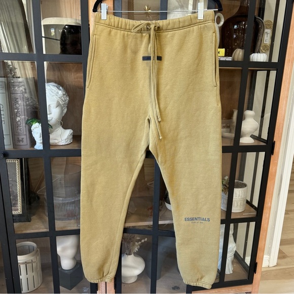 Essentials Fear of God Amber sweatpants joggers khaki pockets fleece unisex - Picture 1 of 8